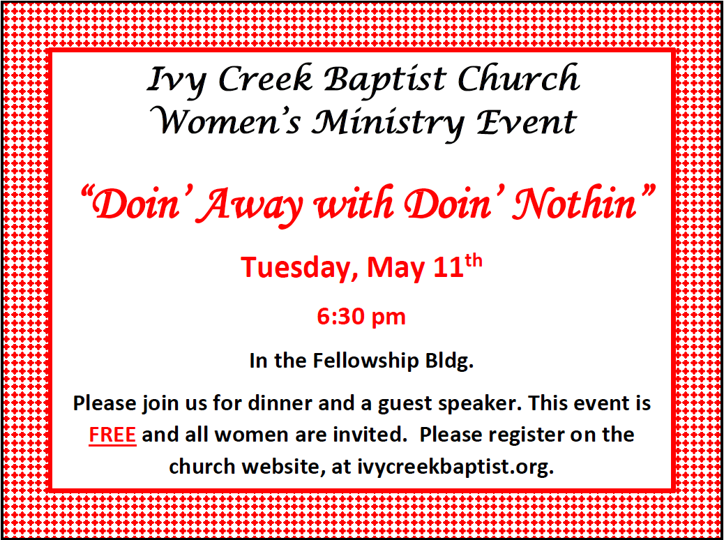 Ivy Creek Baptist Women's Ministry